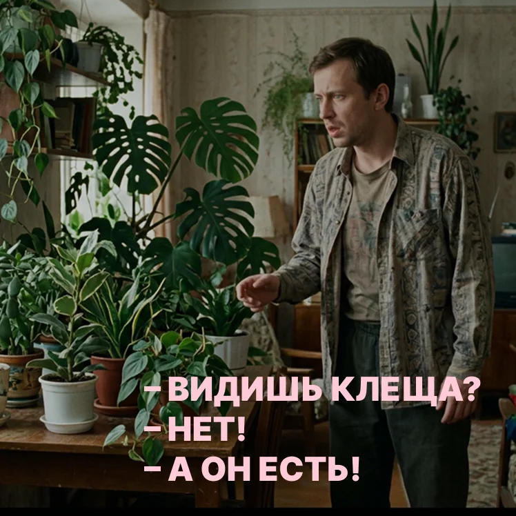 Оранжерейный прозрачный и цикламеновый клещи